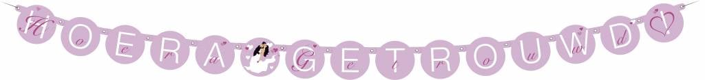 Feestbazaar Letterslinger hoera getrouwd