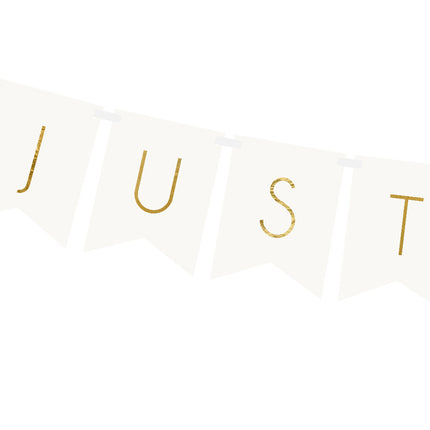 Feestbazaar Letterslinger Just Married Wit - 155cm
