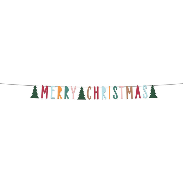 Feestbazaar Letterslinger 'Merry Christmas' - Holly Jolly (1,5m)