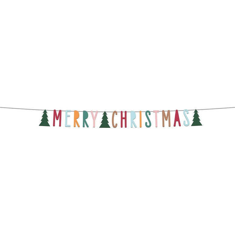 Feestbazaar Letterslinger 'Merry Christmas' - Holly Jolly (1,5m)