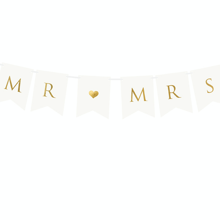 Feestbazaar Letterslinger Mr & Mrs Bruiloft (2,5m)