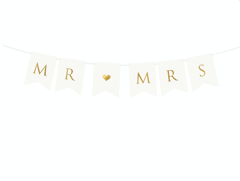 Feestbazaar Letterslinger Mr & Mrs Bruiloft (2,5m)