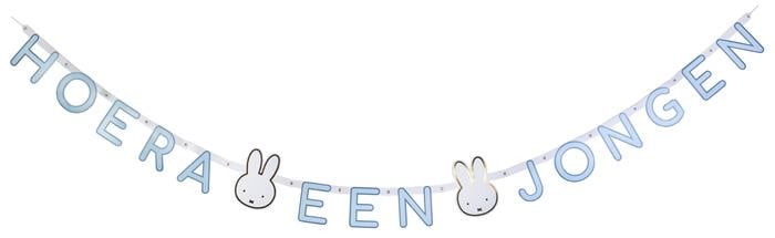 Feestbazaar Letterslinger Nijntje 'Hoera Een Jongen' (3m)