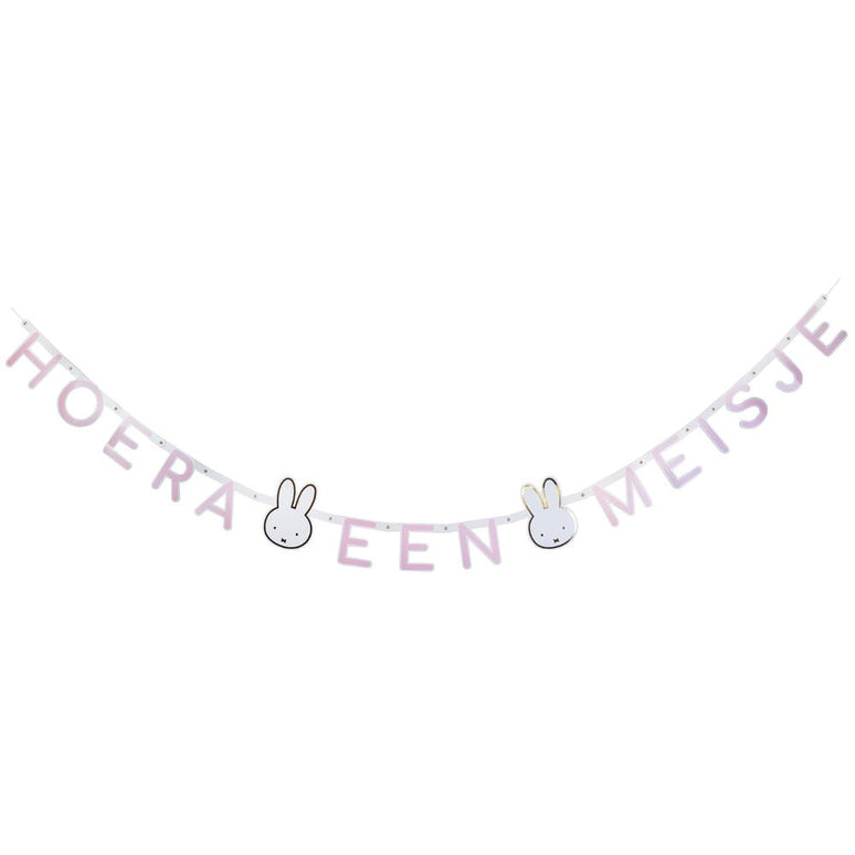 Feestbazaar Letterslinger Nijntje 'Hoera Een Meisje' (3m)