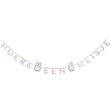 Feestbazaar Letterslinger Nijntje 'Hoera Een Meisje' (3m)