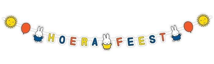 Feestbazaar Letterslinger Nijntje Hoera Feest - 2 meter