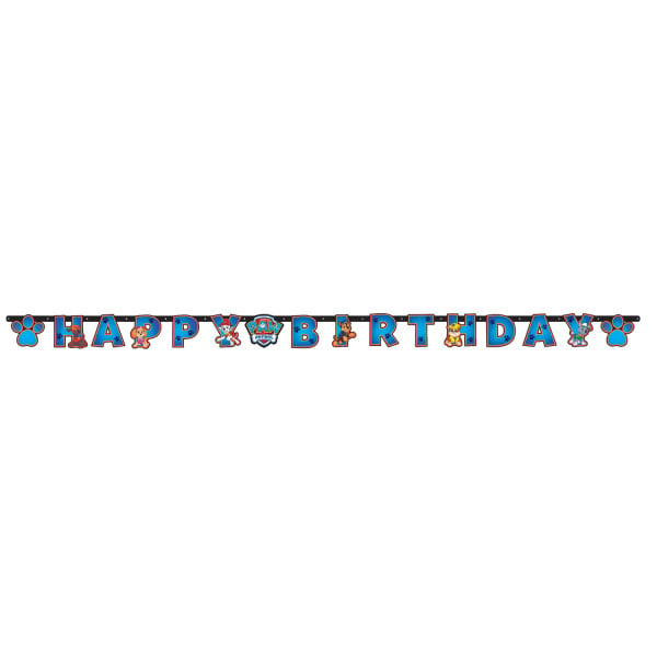 Feestbazaar Letterslinger Paw Patrol Happy Birthday Blauw (180cm)