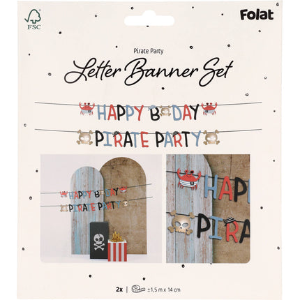 Feestbazaar Letterslinger Set Pirate Party (1,5m)