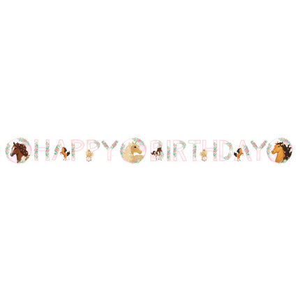 Feestbazaar Letterslinger Verjaardag Paarden Beautiful (140x15cm)
