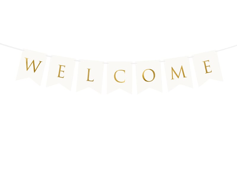 Feestbazaar Letterslinger 'Welcome' (2,5m)