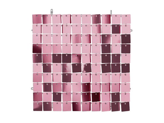 Feestbazaar Licht Roze Paillettenpaneel Backdrop Vierkant (30x30 cm)