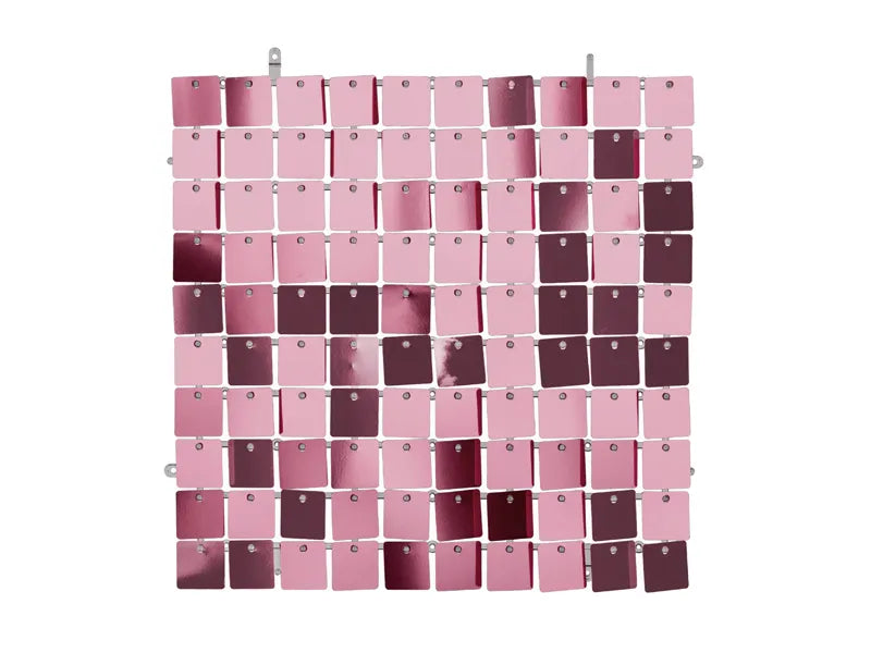 Feestbazaar Licht Roze Paillettenpaneel Backdrop Vierkant (30x30 cm)