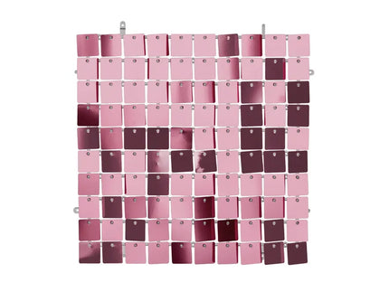 Feestbazaar Licht Roze Paillettenpaneel Backdrop Vierkant (30x30 cm)