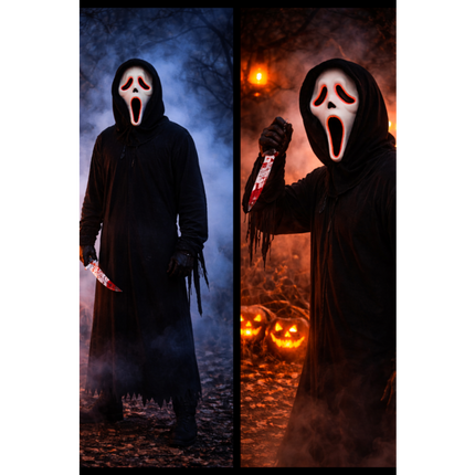 Feestbazaar Lichtgevend Ghost Face® Masker