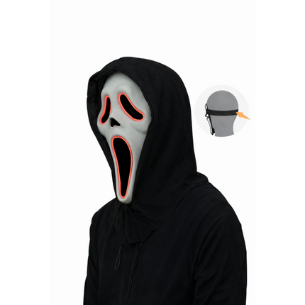 Feestbazaar Lichtgevend Ghost Face® Masker