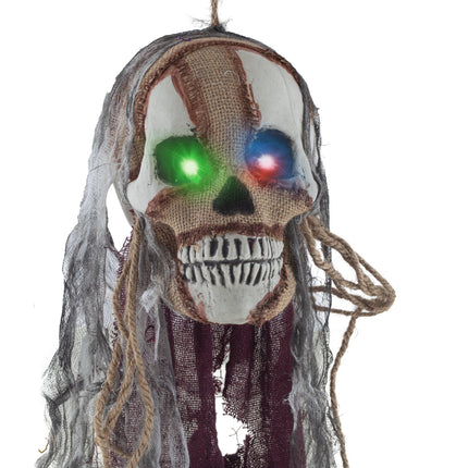 Feestbazaar Lichtgevende Hangdecoratie Doodskop Halloween (80cm)