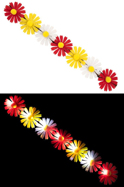 Feestbazaar Lichtgevende Hippie Hoofdband Bloemen