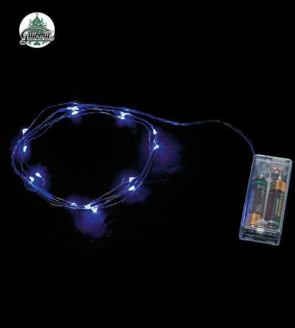 Feestbazaar Lichtslinger Blauw LED (1m; 10 leds)