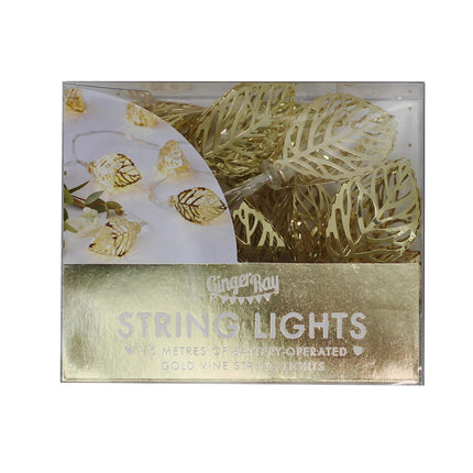 Feestbazaar Lichtslinger Met Gouden Bladeren (1,5 mtr)