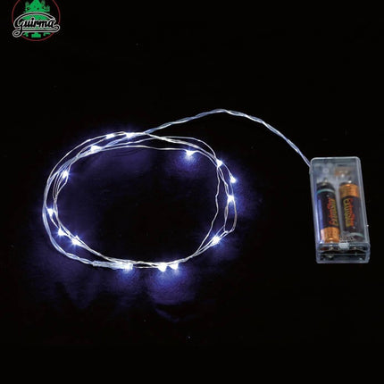 Feestbazaar Lichtslinger Wit LED (2m; 20 leds)