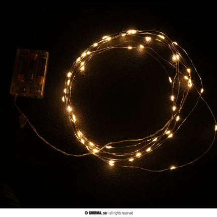 Feestbazaar Lichtslinger Wit Warm LED (5m; 50 leds)