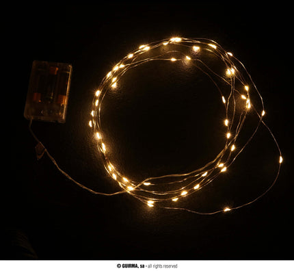 Feestbazaar Lichtslinger Wit Warm LED (5m; 50 leds)