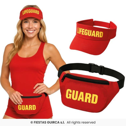 Feestbazaar Lifeguard Set 2-delig Rood