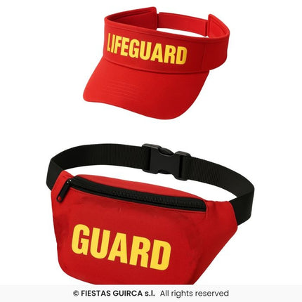 Feestbazaar Lifeguard Set 2-delig Rood