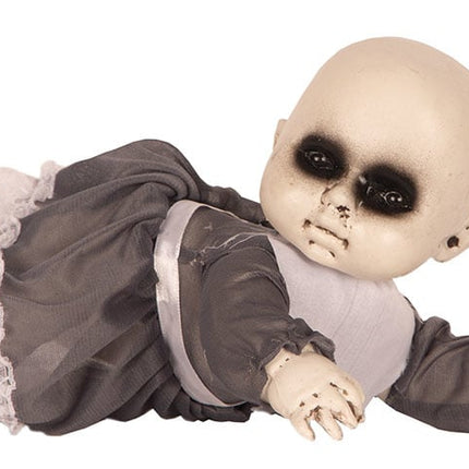 Feestbazaar Liggende Baby Zombie Gekleed Halloween (17cm)