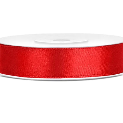 Feestbazaar Lint Satijn Rood (25m)