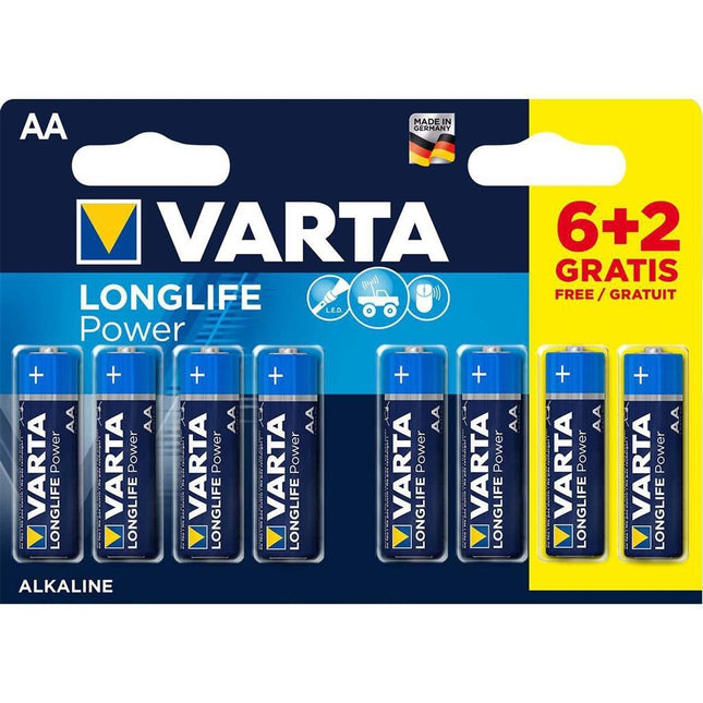 Feestbazaar Longlife Power Alkaline AA Batterijen (8st)