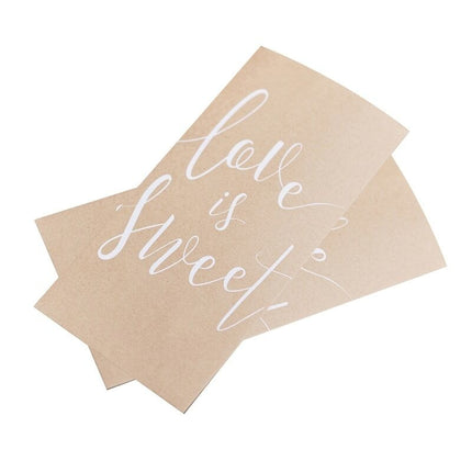 Feestbazaar Love is Sweet Bruiloft zakjes (20st)