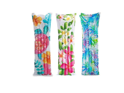 Feestbazaar Luchtbed Colorful Flowers Intex (183x69cm)