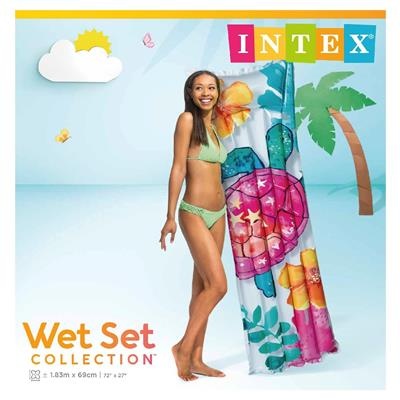 Feestbazaar Luchtbed Colorful Flowers Intex (183x69cm)