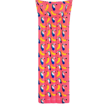 Feestbazaar Luchtbed met Toekan Print Roze