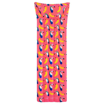 Feestbazaar Luchtbed met Toekan Print Roze