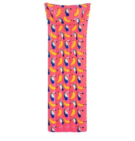 Feestbazaar Luchtbed met Toekan Print Roze