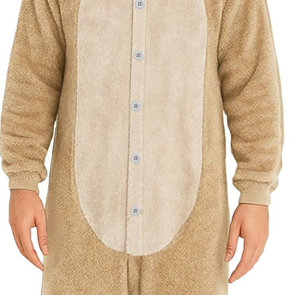 Feestbazaar Lulu Monster Onesie Heren Bruin