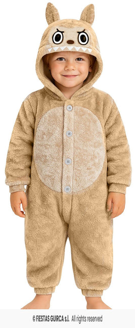 Feestbazaar Lulu Monster Onesie Kind Beige