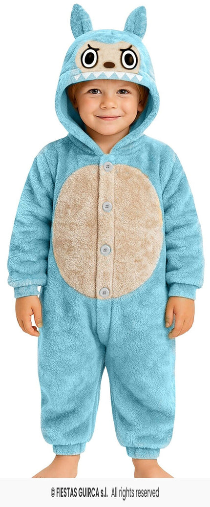 Feestbazaar Lulu Monster Onesie Kind Blauw