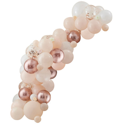 Feestbazaar Luxe Ballon Boog Peach/Rosé Goud