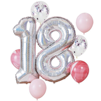 Feestbazaar Luxe ballon bundel 18 jaar