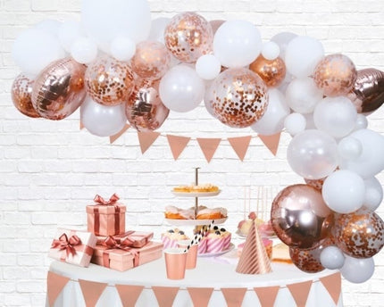 Feestbazaar Luxe Ballon Decoratie Set Rosé Goud
