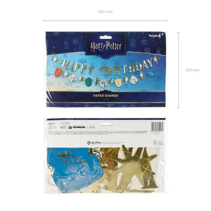 Feestbazaar Luxe Banner Harry Potter Happy Birthday Gold (2m)