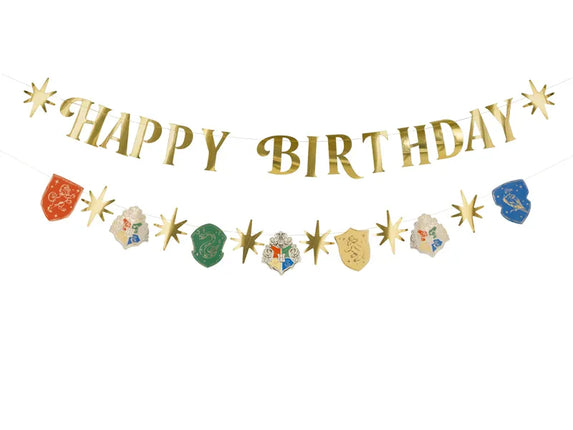 Feestbazaar Luxe Banner Harry Potter Happy Birthday Gold (2m)