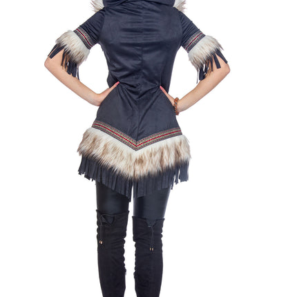Feestbazaar Luxe Eskimo Jurk Dames Donkerblauw