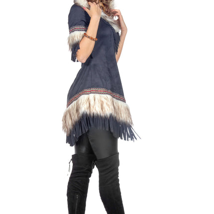 Feestbazaar Luxe Eskimo Jurk Dames Donkerblauw