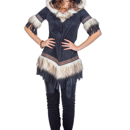 Feestbazaar Luxe Eskimo Jurk Dames Donkerblauw
