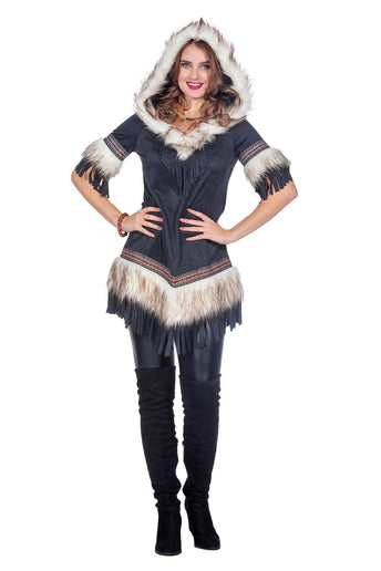Feestbazaar Luxe Eskimo Jurk Dames Donkerblauw