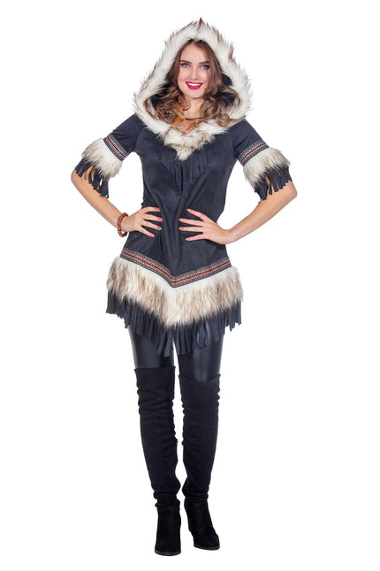 Feestbazaar Luxe Eskimo Jurk Dames Donkerblauw